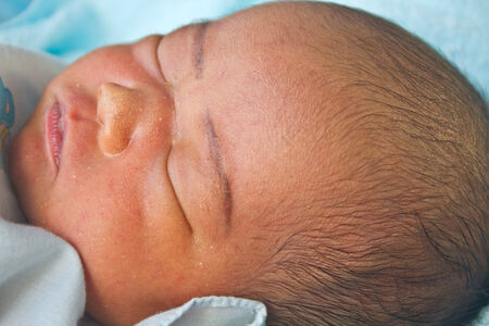 baby newborn, Cute baby sleeping on a blanket