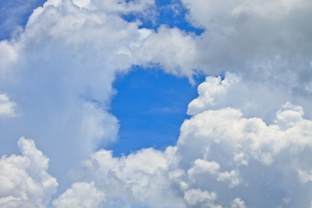 blue sky with white clouds. 