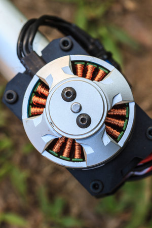 Electric motor of a small size close upの写真素材