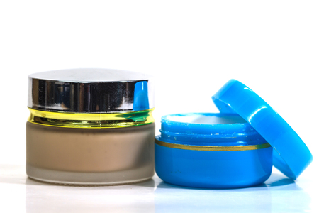 beauty lotion cream box on white background close upの写真素材