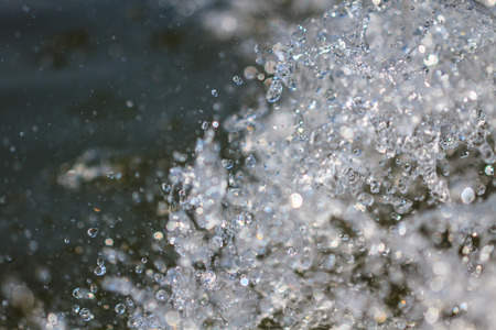 splash water, Rain drops rippling background from boatの写真素材