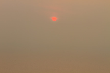 Beautiful sunset above the sea, abstract nature backgroundの写真素材