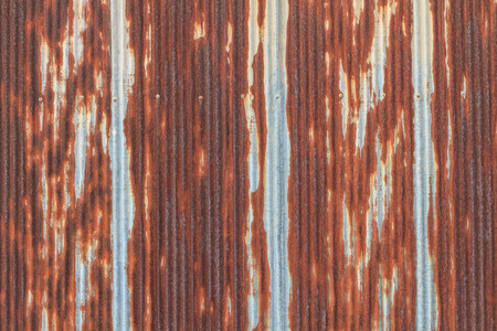 Rusted galvanized iron roof plate, background and texture materialの写真素材