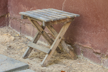Old Wooden Bench in the garden for relax