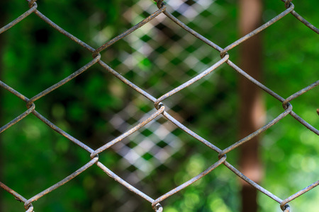 Close up wire mesh steel with natural background