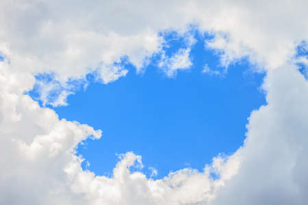 blue sky with white clouds. can be used as backgroundの写真素材