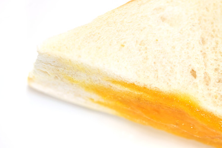 sandwich on plate isolated on white background