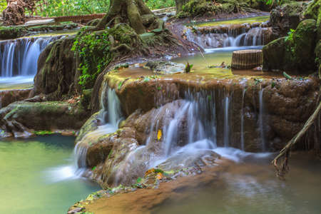 Waterfall in the tropical forest at Thanbok Khoranee National Park, Krabi, Thailand