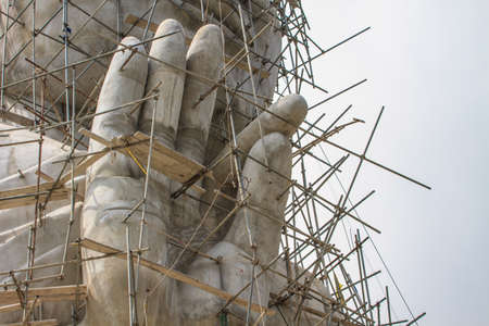 Buddha statue under construction, construction of the Buddha statue