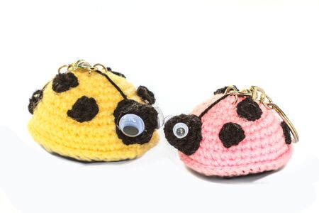 Crochet doll ladybug handmade art and crafts closeup