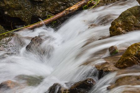 Thor Thip waterfall in thai national park.waterfall in the deep forest on mountain