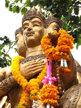 A statue of a Buddha in Thailand.の写真素材