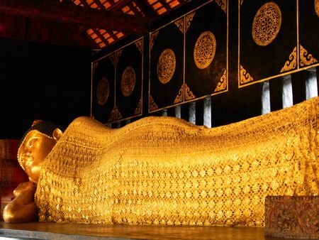 A statue of a Buddha in Thailand の写真素材