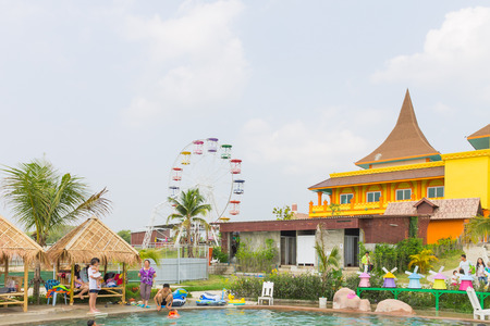 Lamphun , Thailand - March 3 , 2014 ; The Sun New Center Lamphun , amusement park  in the north of Thailand.のeditorial素材