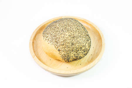 Closeup of Bread and sesame on topの写真素材