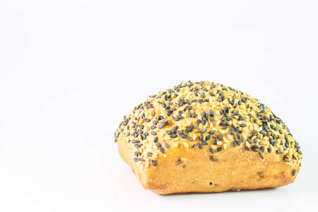 Closeup of Bread and sesame on topの写真素材