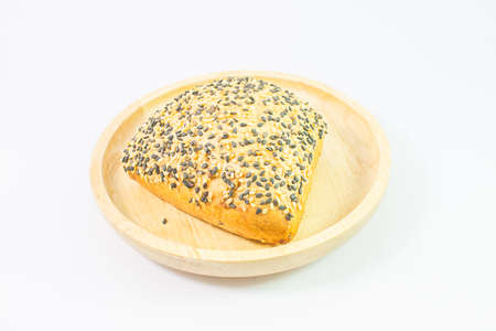 Closeup of Bread and sesame on topの写真素材