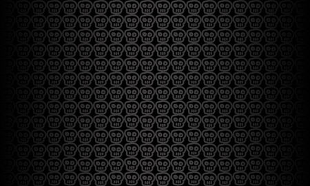 Halloween black background with hand drawn skull