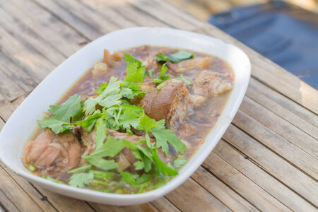 Stewed pork leg , Thai foodの写真素材