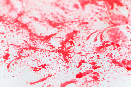 Distribution of color and Fingerprint on white paper backgroundの写真素材