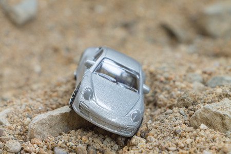 CHIANG MAI THAILAND  APRIL 25 2015: Car small toys Miniature representation of porsche on white background produced as children toysのeditorial素材