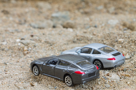 CHIANG MAI THAILAND  APRIL 25 2015: Car small toys Miniature representation of porsche on white background produced as children toysのeditorial素材