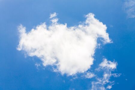 Summer Blue Sky With Soft White Cloudsの写真素材