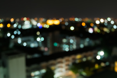Bokeh of light in the city an blur backgroundの写真素材