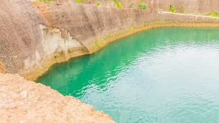 Grand canyon chiang mai ,quarry pond for swimming lake at  Chiang Mai, Thailandの写真素材
