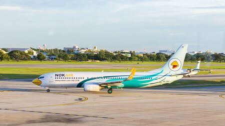 BANGKOK, THAILAND - August 22 : Airplane at Don Mueang International Airport on August 22 2015 in Bangkok, Thailand.のeditorial素材