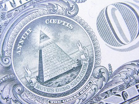 Closeup of Detail on the US $1 dollar