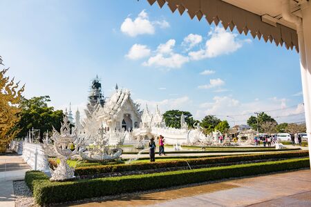 CHIANG RAI, THAILAND - OCT 30 : Wat Rong Khun The art in the style of a Buddhist temple in Chiang Rai, Thailand on October 30, 2015のeditorial素材