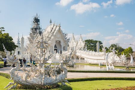 CHIANG RAI, THAILAND - OCT 30 : Wat Rong Khun The art in the style of a Buddhist temple in Chiang Rai, Thailand on October 30, 2015のeditorial素材