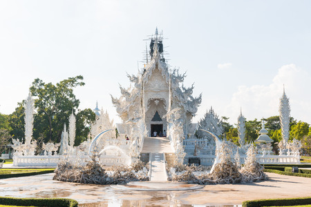 CHIANG RAI, THAILAND - OCT 30 : Wat Rong Khun The art in the style of a Buddhist temple in Chiang Rai, Thailand on October 30, 2015のeditorial素材