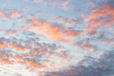 Nature cloudscape with red sky and storm cloudの写真素材