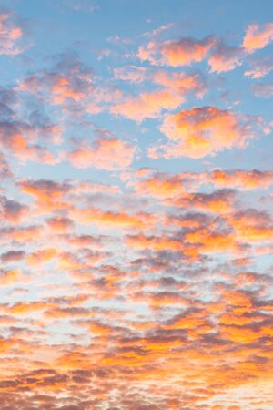 Nature cloudscape with red sky and storm cloudの写真素材