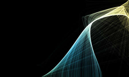 Abstract background with colorful wave on black background