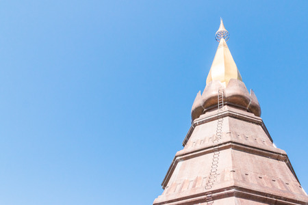 Chiang mai - Thailand - Feb 8 2016 :  Phra Maha Dhatu Nabhamethanidol and Nabhapolbhumisiri at Chiangmai Thailandのeditorial素材