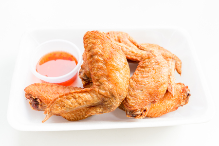 Fried Chicken wings with Fish Sauceの写真素材