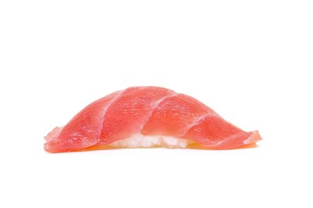 Japanese cuisine. Tuna sushi isolated on white background.の写真素材