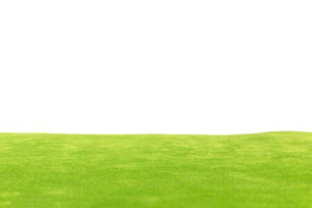 Green field isolated against a white backgroundの写真素材
