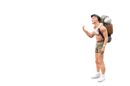 Miniature Backpacker , Tourist peopleの写真素材