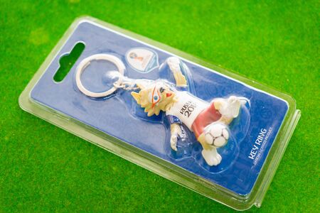 Chiang Mai, THAILAND 24 April 2018 : Wolf Zabivaka , The official mascot of the 2018 FIFA World Cup...