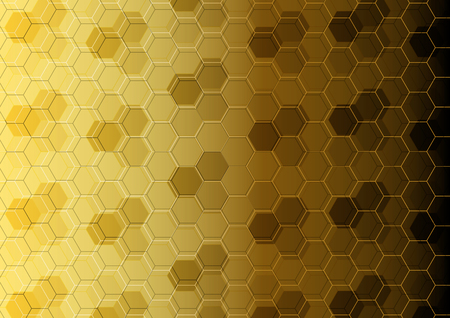 Pattern hexagons grey with structure of honeycomb and space to write your own text. Template with place for logo or business card, Vector illustration.のイラスト素材