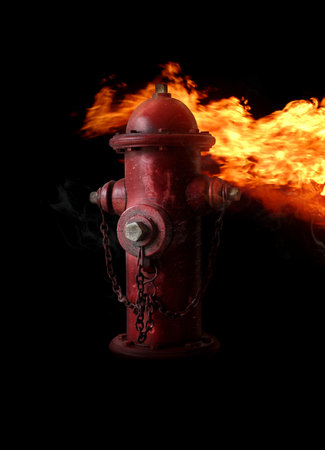 Fire Hydrant, Retro Water Pump, Vintage Old Fire Hydrant Traditional Red Colorâ€¦