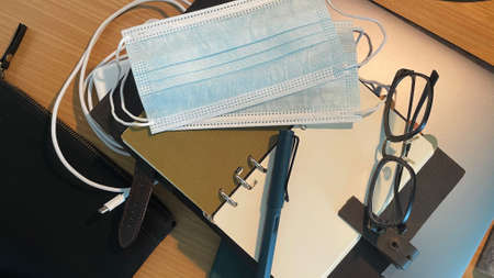 Face Mask on Stationary