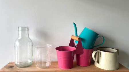 Decoration With Planting, Water Can With Plant Pot...の写真素材