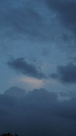 The rain is coming.の写真素材