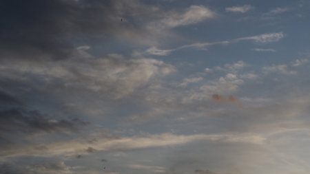 Cloudscape has been developing in gorgeous form. The clouds have been developing in gorgeous form.の写真素材