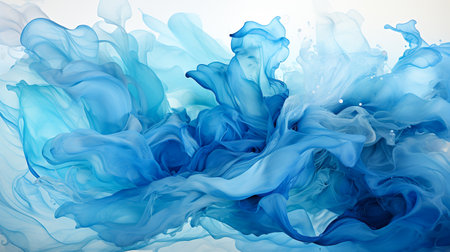 Abstract blue and white background , watercolor style ,AI generatedの素材